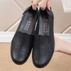 Middle-aged and Elderly Women's Simple Fashion Spring and Autumn Floral Loafers Mom's Comfortable Flat Non-slip Soft Sole Slip On Driving Shoes