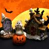 Halloween Resin Ornament Creepy Haunted House Tomb Tree Demon Root