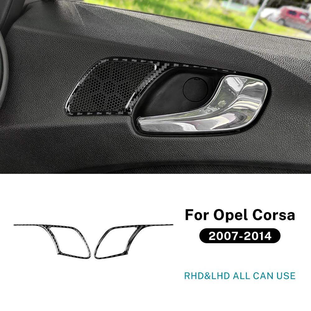 Carbon Fiber Style Dashboard Parts & Button for Opel Corsa D 2007-2014