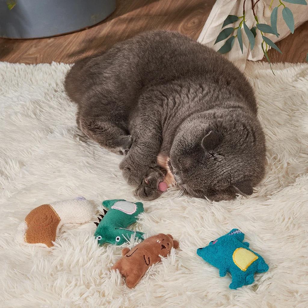 Cats Toys with Catnip Plush Cat Toy for Kitten Teeth Grinding Thumb Pillow Chewing Toy Claws Thumb Bite Gatos Pet Accessories