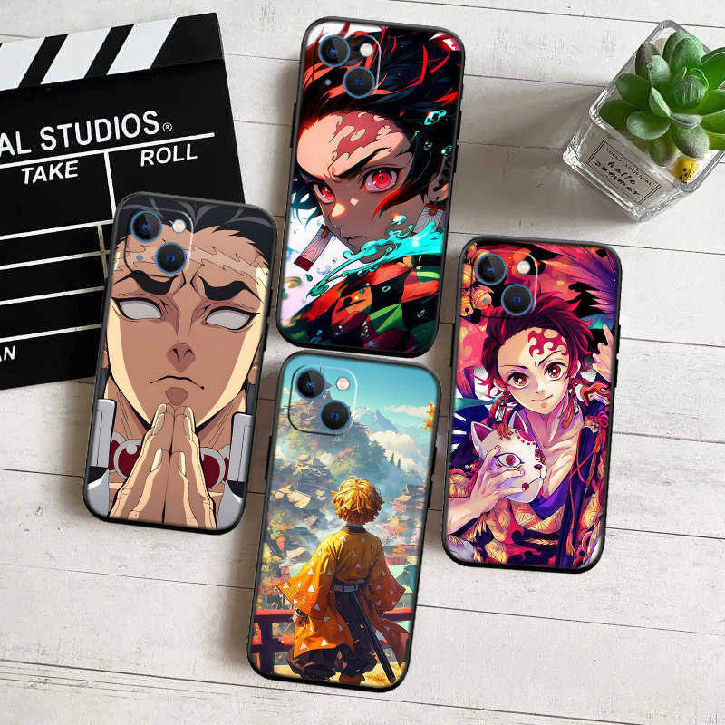 Чехол для телефона ED17 Demon Slayer для iPhone 6 6s 7 8 11 12 13 14 15 XS Pro Max XR X SE Samsung S20 S21 S22 S23 S24 FE Ultra Plus Lite S21S A55