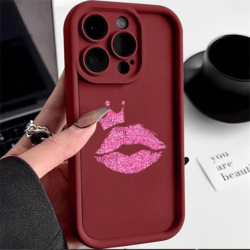 LZ20 Lips kiss design силиконовый чехол для телефона Infinix Smart 9 Hot 40i Tecno Camon 20 Pro Moto G22 G30 OnePlus Google Pixel 9 противоударный задний чехол