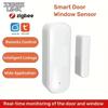 1-3 шт. ZigBee Датчик двери Умный дом Детектор открытия окна Tuya Умный дом Система сигнализации Голосовое управление Магнитный датчик безопасности