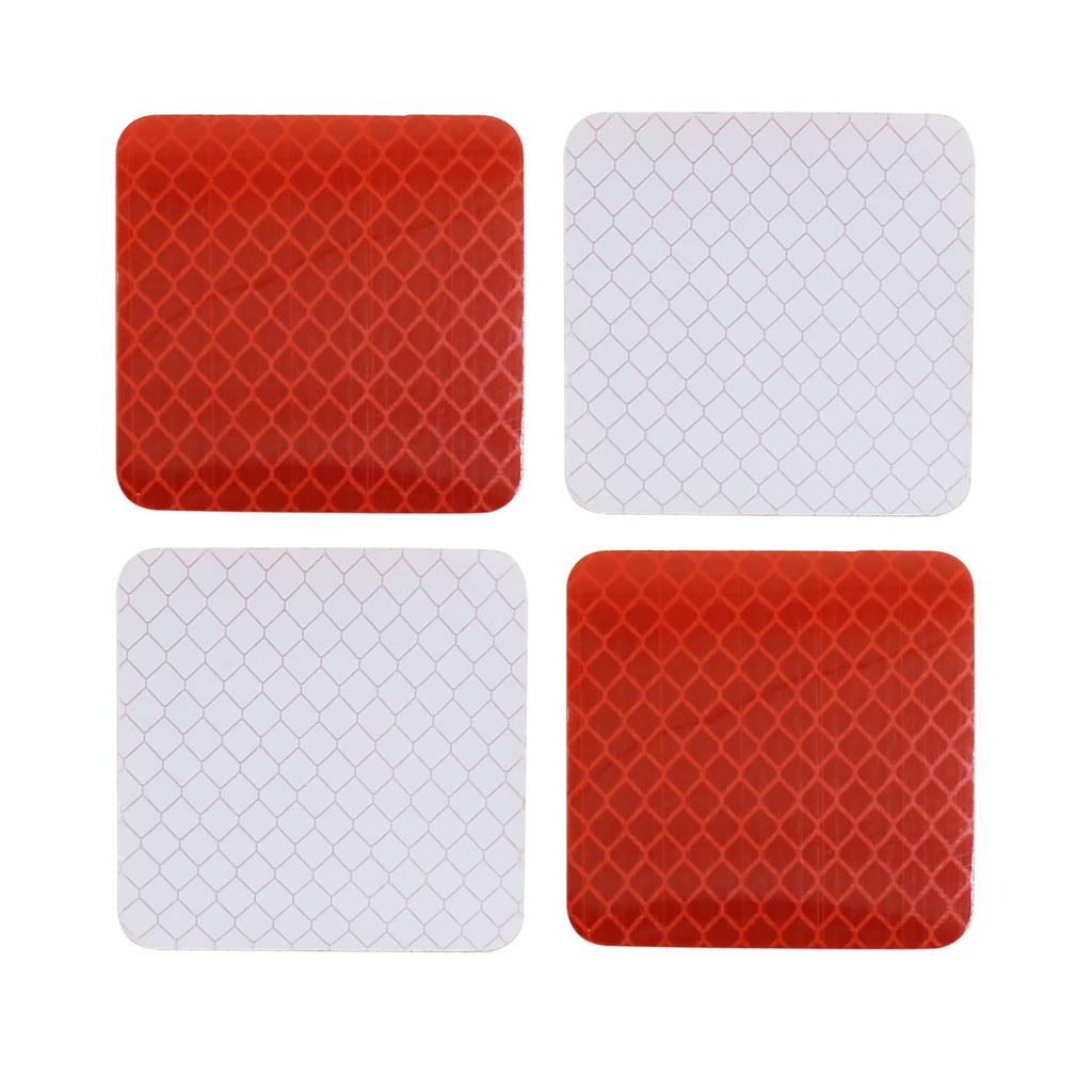 uxcell Car Sticker Safety Warning Tape Reflector Decal 5x5cm Red