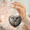 Орнамент в виде совы, любовь, форма сердца, пара, сова, подвесное украшение, 2D, акрил, Рождество