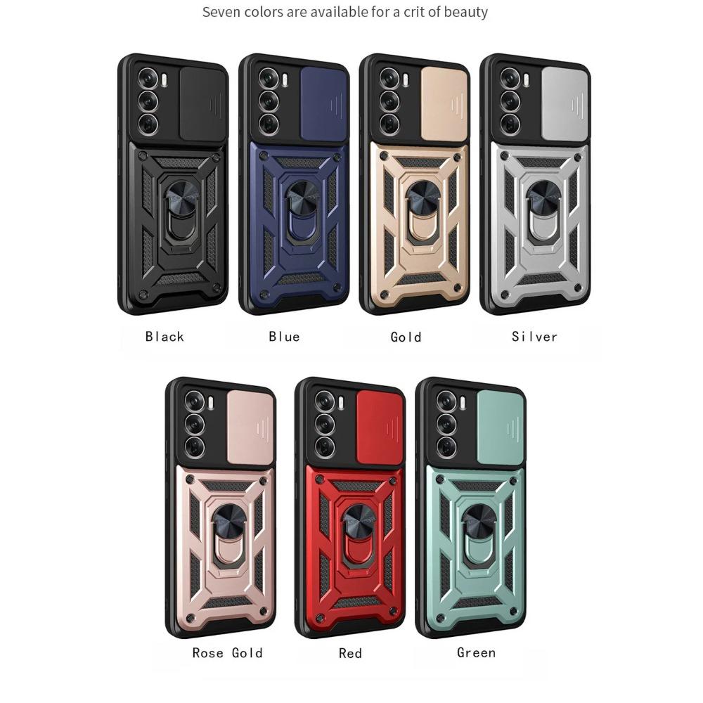 Военный защитный чехол для камеры с держателем Armor для OPPO Reno 12 11F 11 10 Pro 10 8T 8 7 Pro 7Z 6 6Z 5 Find X5 Lite Ring Stand противоударный защитный чехол