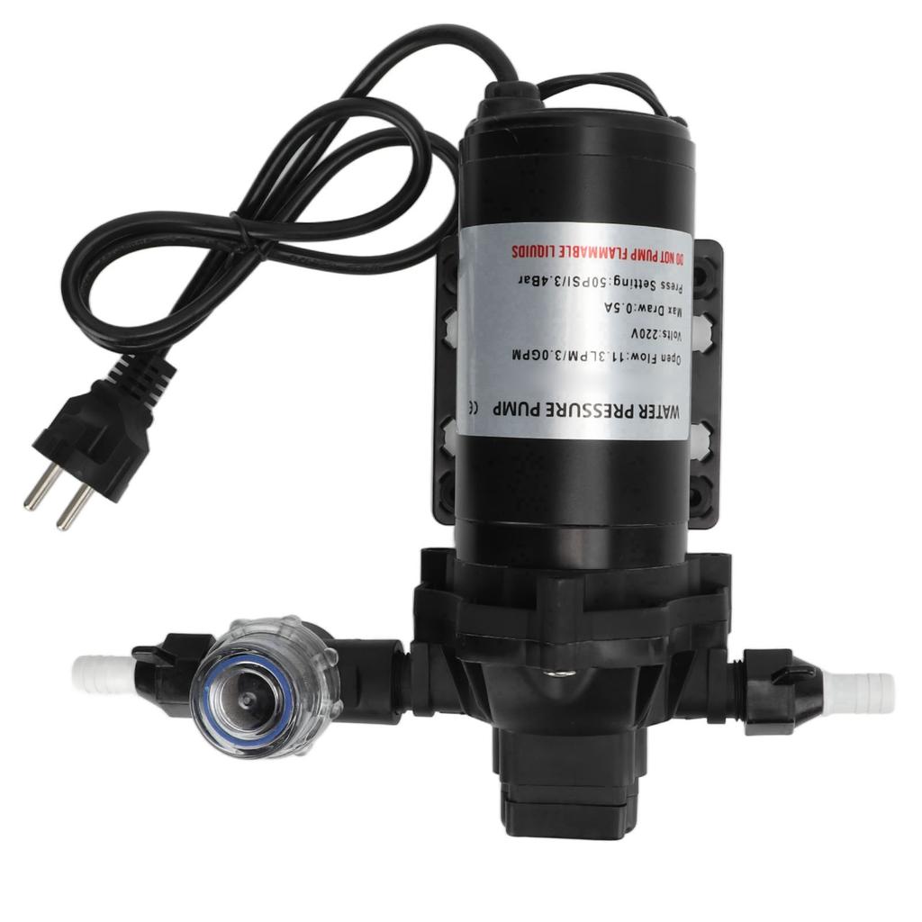 11.3LPM 50PSI Water Pressure Diaphragm Pump Self Priming for Car RV Yacht Marine Boat
