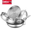 Debo 32cm 316 Stainless Steel Non-stick Honeycomb Wok