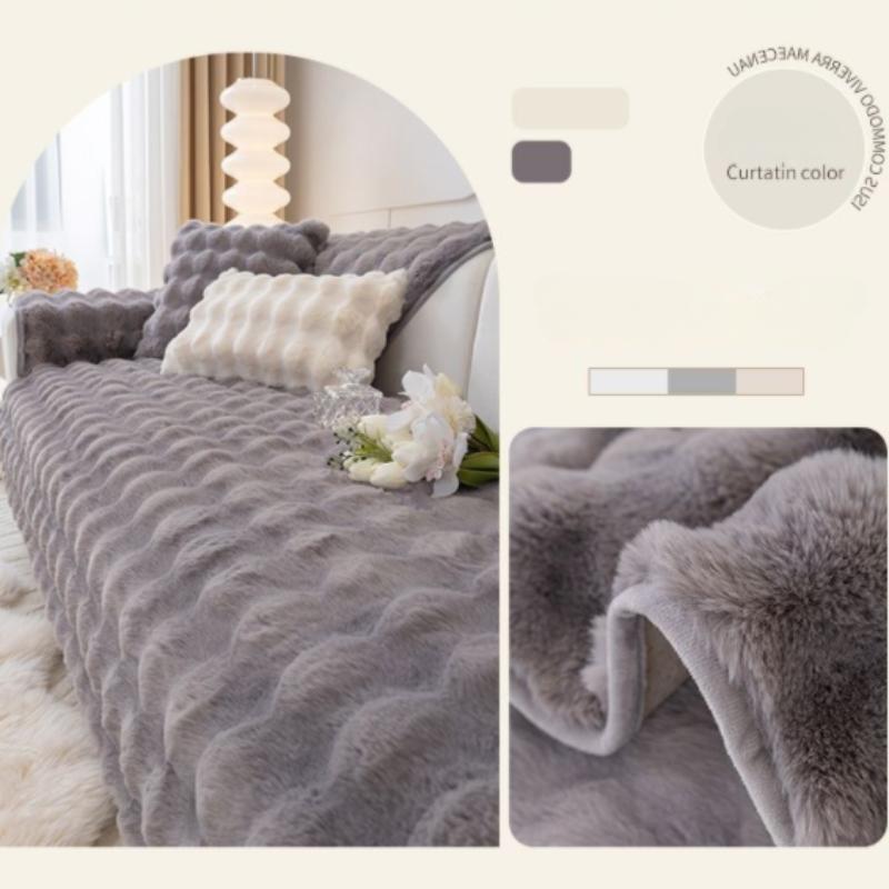 Зимний утолщенный плюшевый диванный плед однотонный плюшевый плед из кролика диванная подушка угловые мягкие чехлы для гостиной скандинавский декор чехол на диван