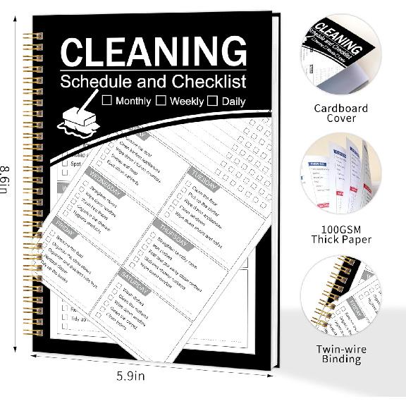 ADHD Cleaning Planner, Cleaning Schedule and Checklist, Undated Daily and Weekly Household Cleaning Checklist Planner, Organize Your Home to Keep