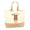Sac cabas - PLANETEE - Elise « Bas les pattes Tigre » - Jute imprimé France - Grand volume - Anses solides