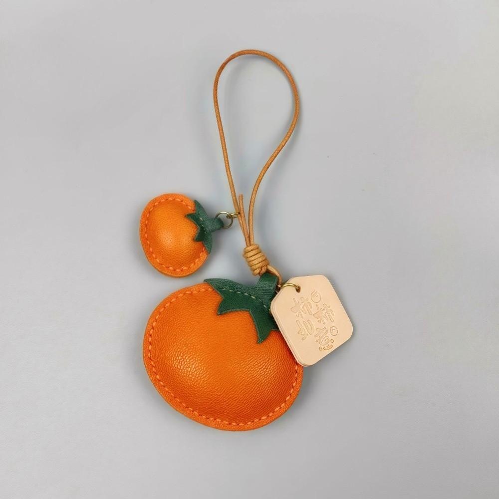 Мягкий кожаный подвес для сумки Забавный дизайн Креативный брелок Персиковый брелок Аксессуары