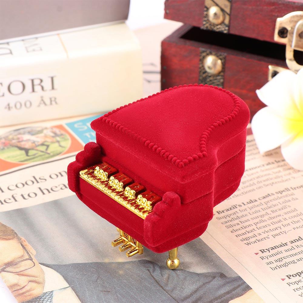 Hot Earring Pendant Wedding Velvet Piano Ring Box Ring Box Gift Case Storage Box