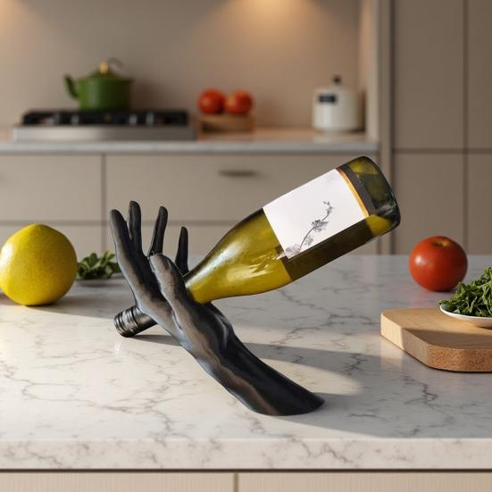 Держатель для винной бутылки в виде руки, Подставка-органайзер для пивных бутылок в форме руки, Домашний кухонный бар, Украшение для столешницы обеденного стола