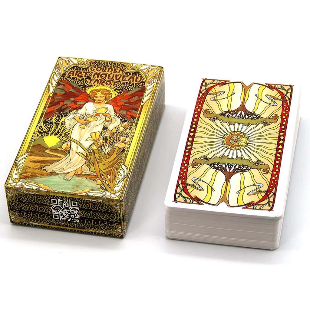 Настольная игра Таро в стиле ар-нуво Golden Art Распаковка карт Игровой реквизит