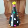 Children'S Birthday Hat Polka Dot Plaid Pompom Party Hat Baby Birthday Party Decoration Birthday Hat