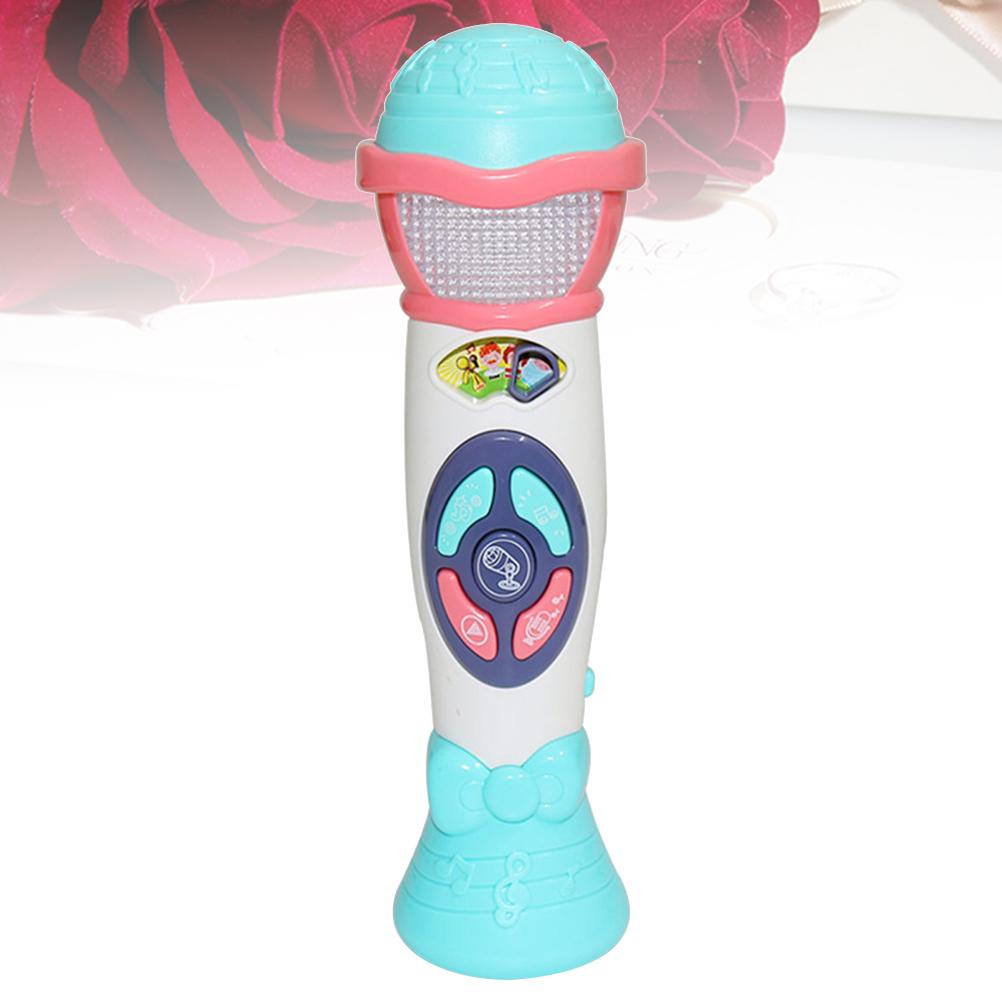 1 шт. Игрушечный микрофон Шикарный с функцией изменения голоса Запись Стильный Образовательный микрофон для детей малышей