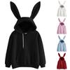 Women's Fashion Print Padded Thickening Hooded Loose Casual Long-Sleeved Sweater