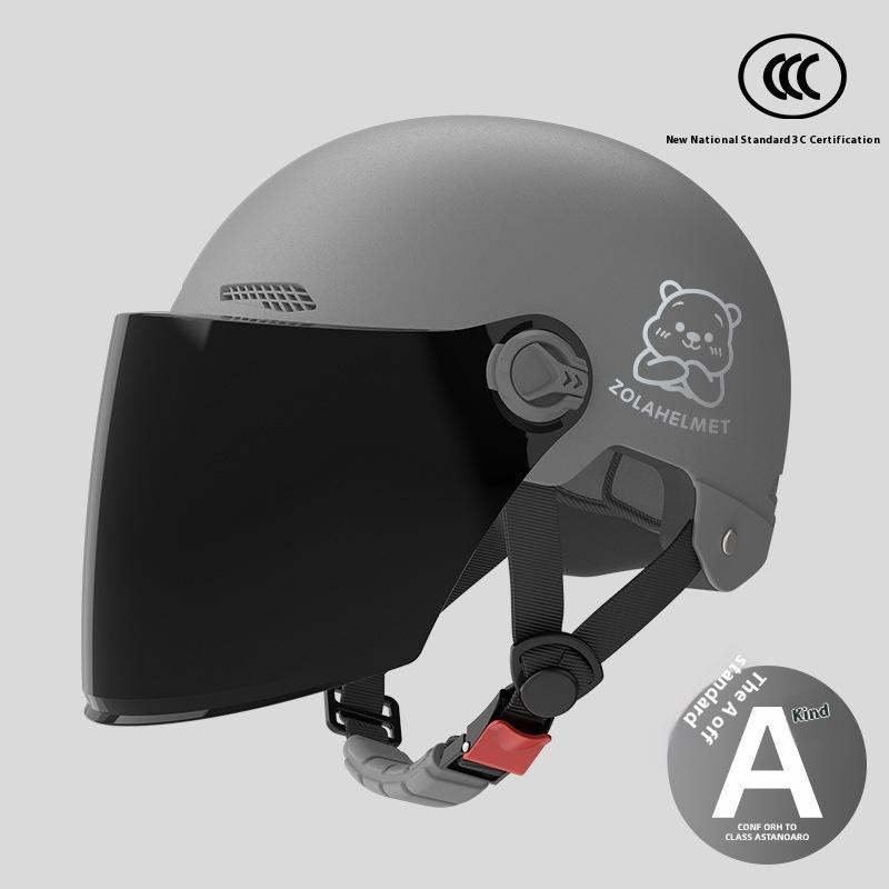 Bear Helmet, Electric Car, Half Helmet, Sunscreen for Women, Ventilated and Light, Wholesale with Ear Protectors, Warm In Winter