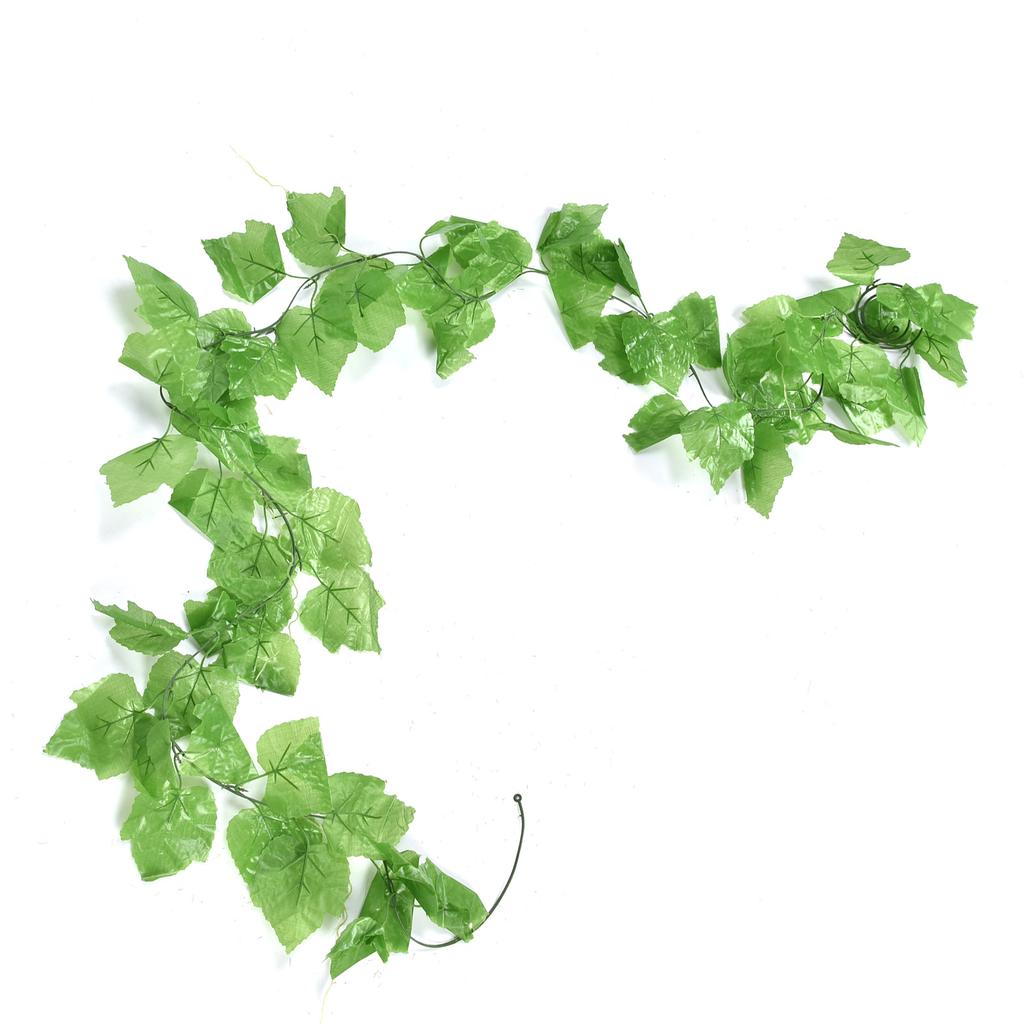 2 шт. имитация виноградных листьев ротанга зеленое растение потолочное украшение лоза подвесное украшение для воздуха