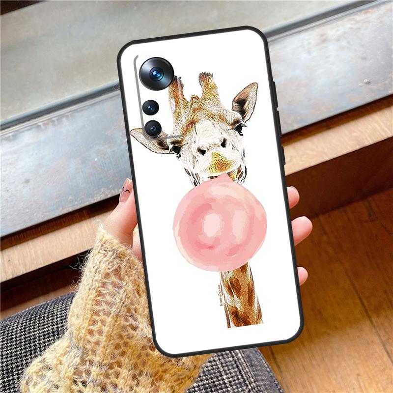 Cute Cartoon Animal Giraffe Cover For Xiaomi 17 Pro Max 15 14 Ultra 13T 14T 15T Pro POCO X7 X3 X5 X6 Pro F5 F6 F7 Case