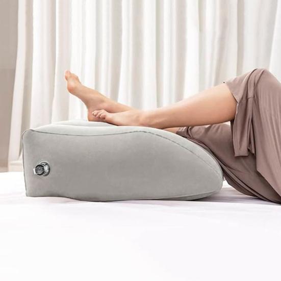 Inflatable Leg Elevation Pillow Portable Easy Inflation Flocking Pillow Ergonomic Design Multifunctional Pillow Circulation Pain Recovery Improved
