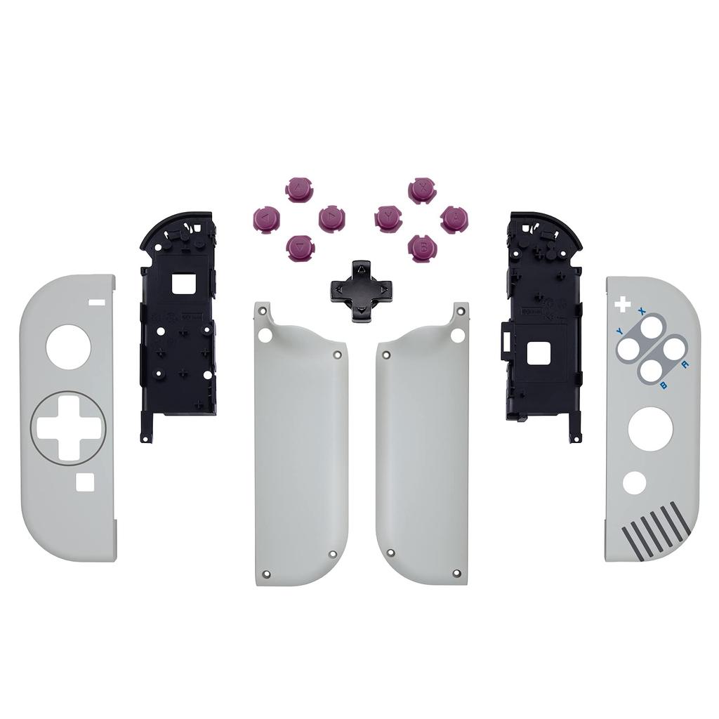eXtremeRate Switch Handheld Controller Shell Case Key Compatible with Pattern Switch Housing with Full Set Buttons Compatible with Organic EL