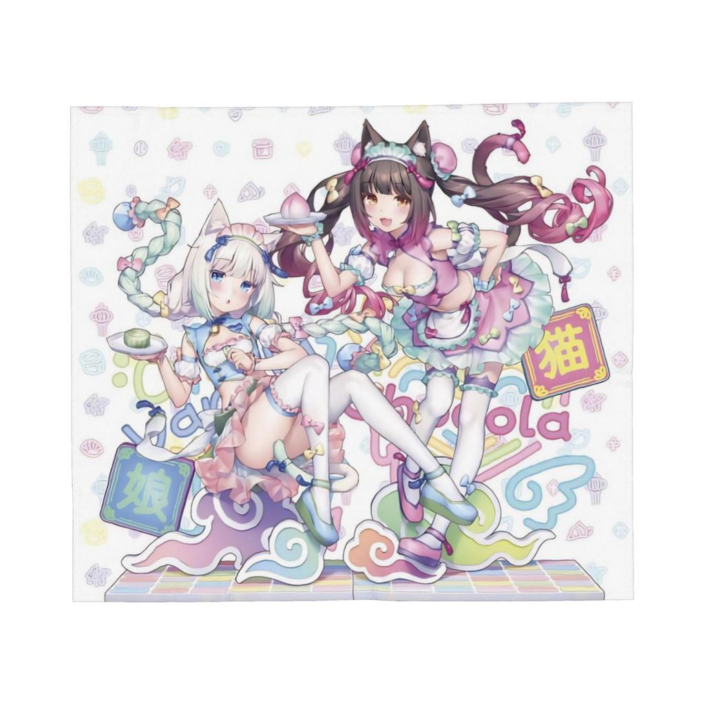 Cartoon Nekoparas Blanket Games Fleece Vintage Warm Throw Blanket for Coverlet Textile Decor