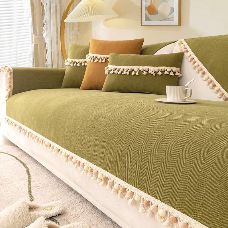 Cream Style Chenille Sofa Cushion Four Seasons Universal New Non-Slip Seat Cushions Sofa Cover Backrest Cover Towel