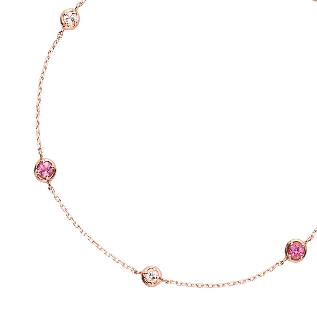 Bracelet K10 Pink Gold Pink Tourmaline White Topaz AJAB4099LSTP [Vendome Aoyama] [Official]