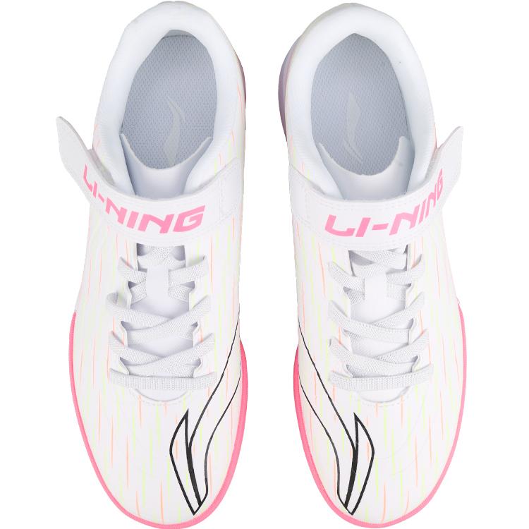 Li Ning Kids PU Speed Shadow Entry TF Sports Niche Football Shoes Kids Football Shoes Pink YKGU026-5