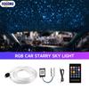 Романтичный автомобильный мерцающий звездный небосвод с приложением для дистанционного управления крышей автомобиля, звездный свет, оптоволоконный внутренний потолок, декоративная лампа для создания атмосферы