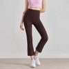 High-Waisted Peach Nude Micro-Flare Yoga Capris - Women's Summer Elastic Sports Pants