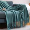 Knitted Throw Blanket with Tassels Bubble Textured Lightweight Throws for Couch Cover Home Decor