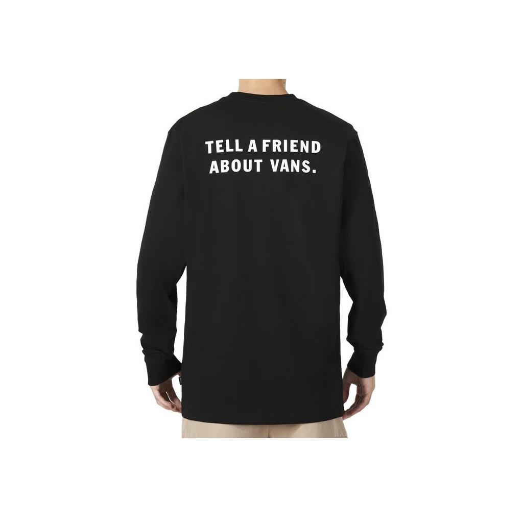 Vans Удобная дышащая повседневная футболка с длинными рукавами для спорта, бега, фитнеса и тренировок, мужские топы с алфавитом, черные VN0A54NWBLK