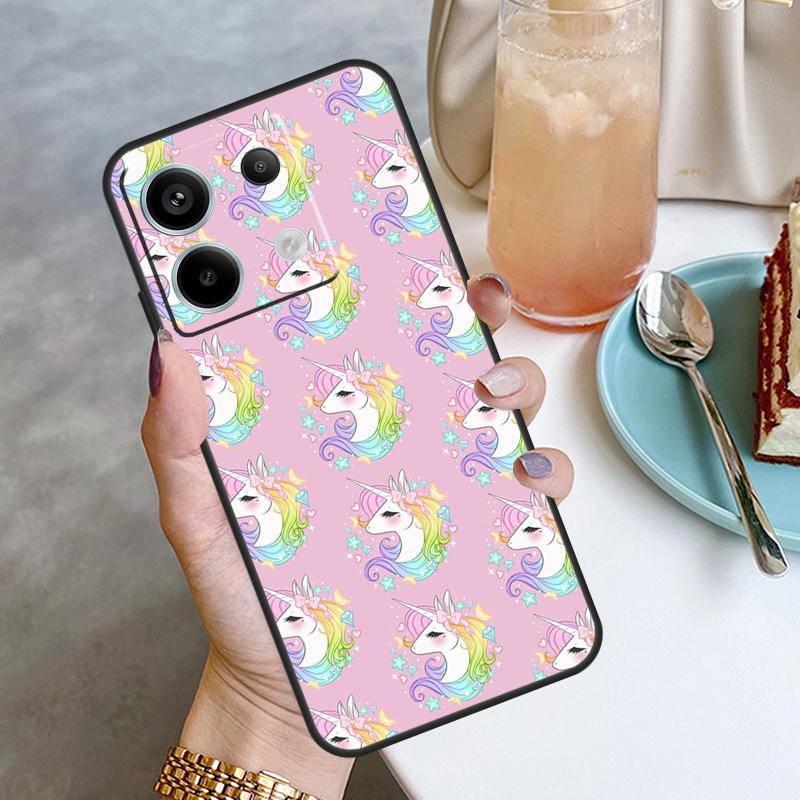Милый Чехол-Радужный Единорог Для Xiaomi Redmi Note 13 8 9 10 11 12 Pro 12S 11S 10S 9S Redmi 13C 9C 10C 12C Обложка