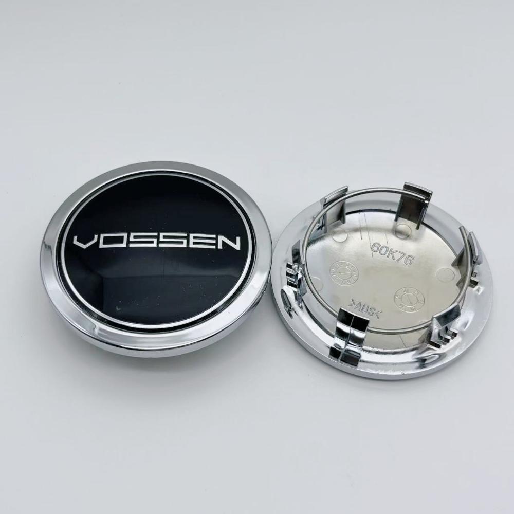 PQMZ2 4pcs 76mm (I.D 60mm) Car Wheel Center Caps With Vossen Logo Emblem Accessories for Porsche Rim Hubcaps Wheels Hub Cover Replace