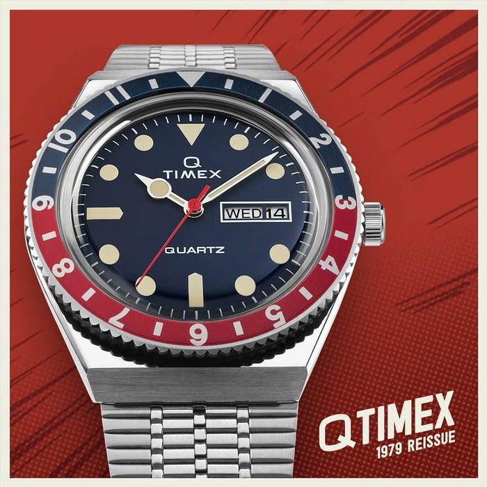 TIMEX Men's Watch Q Blue x Red TW2T80700 Blue/Red