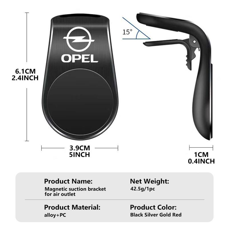 Для Opel Держатель телефона в машину Зажим в вентиляционное отверстие 360° Вращающаяся подставка Insignia Astra G J F K Vectra C H Corsa C B D Omega