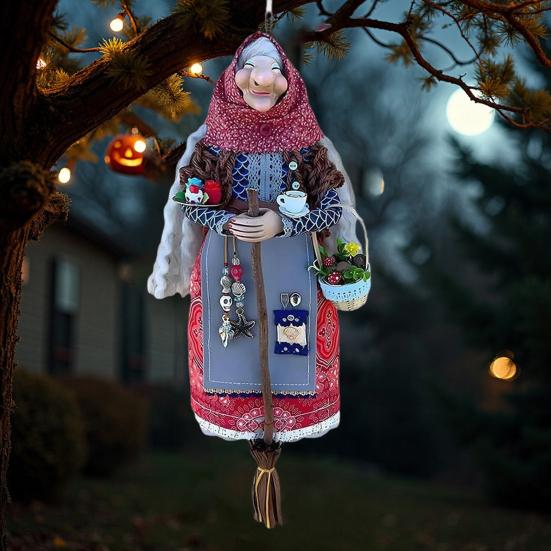 Автомобильный кулон Ручная работа Кукла Кухонной ведьмы Многоцелевая Хэллоуинская фигурка ведьмы