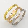 2021 Trendy Crystal Bracelets for Women Fashion Bangle Bracelet Titanium Love Pulseiras Stainless Steel Bangles Feminina Jewelry