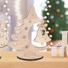 DIY Xmas Tree Ornaments Wooden Merry Christmas Decor  Home Desktop Decor