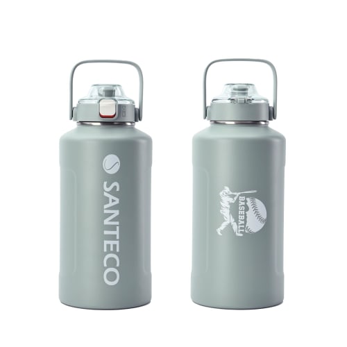 1900ml Vacuum Insulated Large Capacity Thermos Water Bottle, Keeps Drinks Hot or Cold, Includes Straw, Compatible with Direct Drinking Sports Drinks,