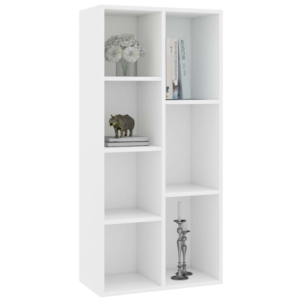 Bookshelf White 50 * 25 * 106 cm Engineered Wood