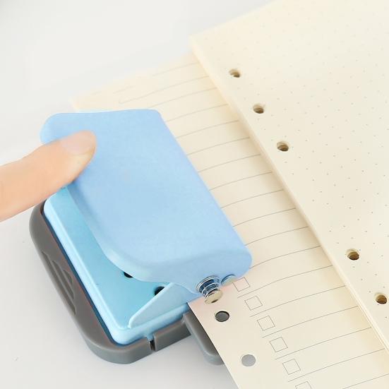 Дырокол Мощный дырокол на 6 отверстий с хранением обрезков бумаги Простой в использовании Нескользящий пластиковый дизайн Многофункциональный перфоратор для книг с отрывными листами B5