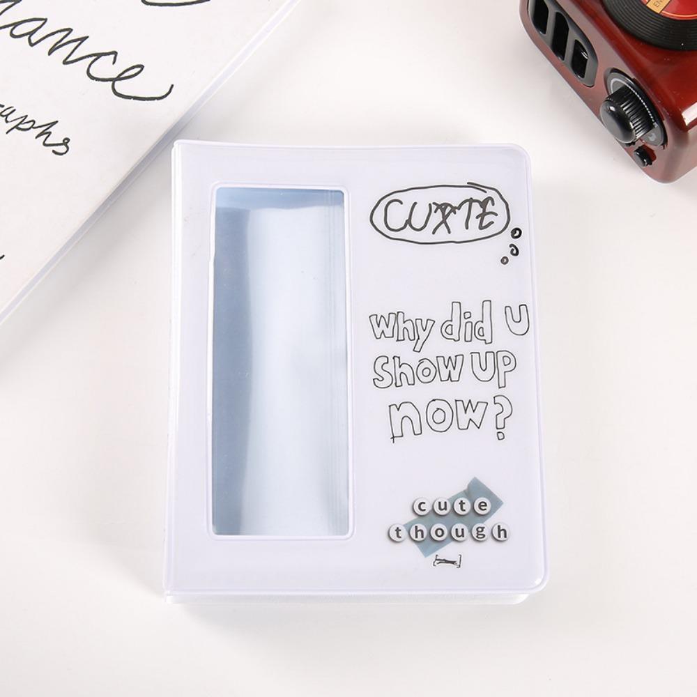 Clear Pockets Photo Album Holder Cute Cartoon Small Card Collect Book Letters