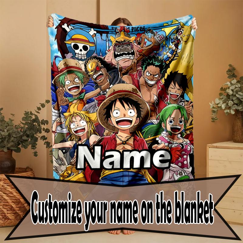 Custom Name Personalized One Piece Print Blanket, Home Decor, Bedroom, Sofa, Camping, Couch, Gifts for Birthday Christmas