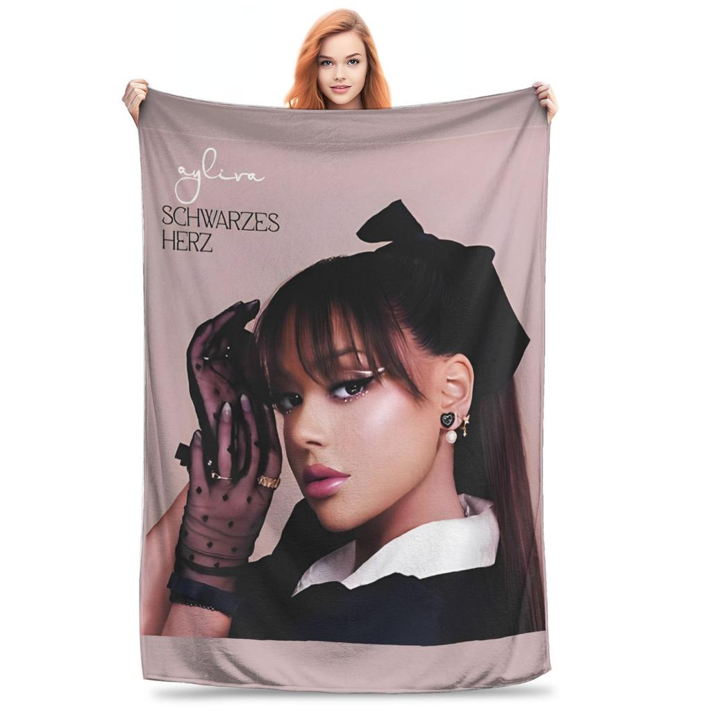 Ayliva Pop Singer Music Blanket Flannel Novelty Breathable Throw Blankets for Home Restaurant Summer,