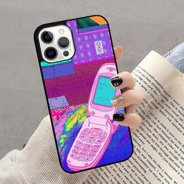 Эстетичный триповый чехол для телефона Vaporwave Capa для iPhone 17 Air 16 16e 15 Plus для Apple 13 11 12 14 Pro Max Чехол fundas