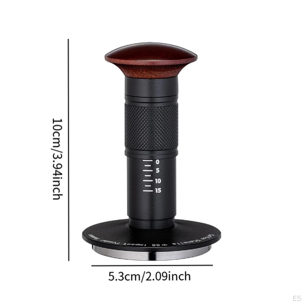 Adjustable Coffee Tamper, Aluminum Handle Espresso Stainless Steel Base for Hotel Kitchen